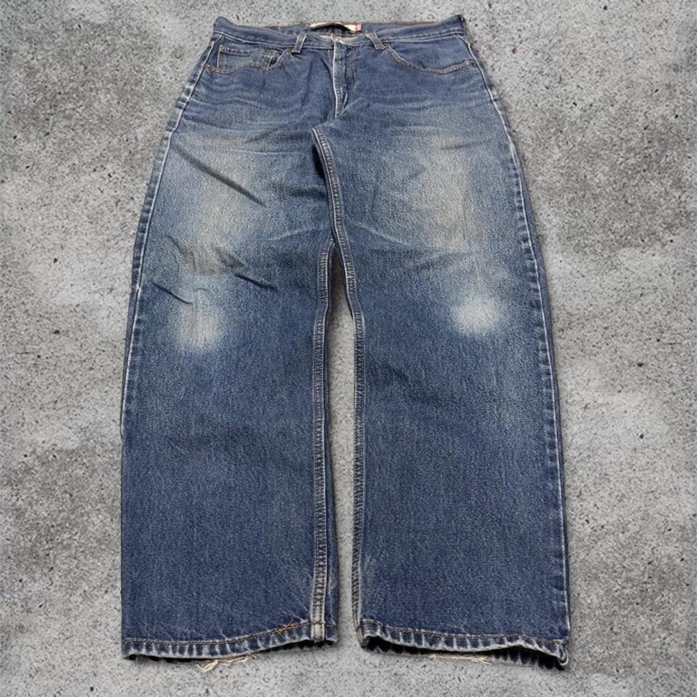 Levi's Blue Faded Straight-Leg Jeans
